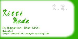 kitti mede business card